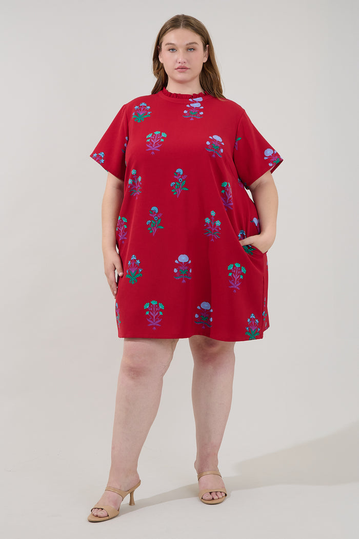 Rickie Shift Mini Dress Genora Floral Curve