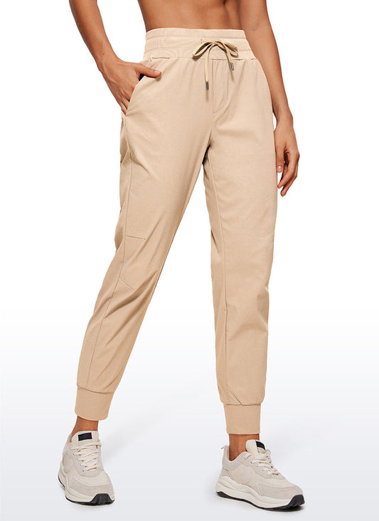 CRZ YOGA Women's Hiking Casual Relaxed Fit Ripstop Jogger Pockets 28'' Raw Linen
