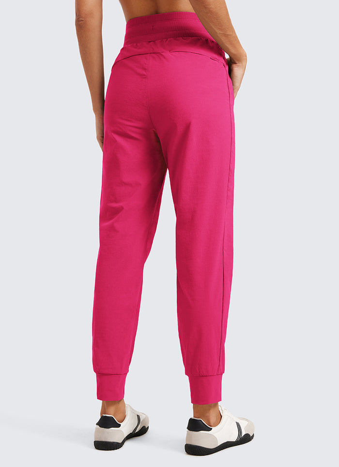 CRZ YOGA Women's Hiking Casual Relaxed Fit Ripstop Jogger Pockets 28'' Granita Pink