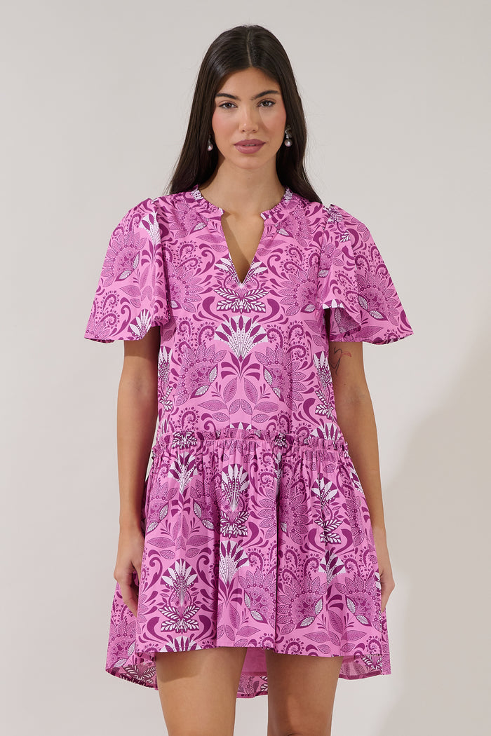 Rock A By Trapeze Mini Dress Floral