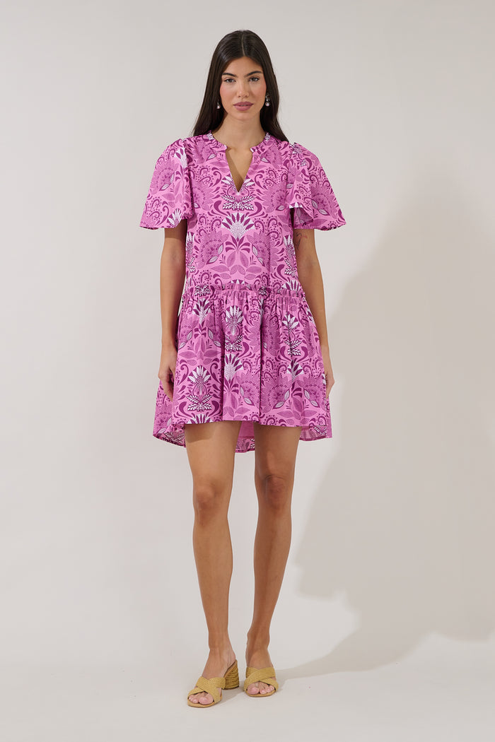 Rock A By Trapeze Mini Dress Floral