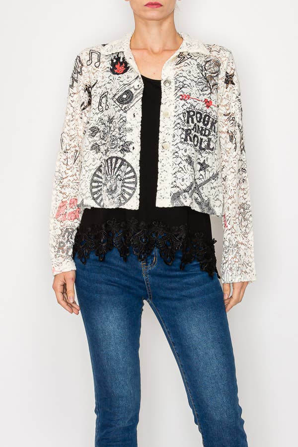 Style the Rock and Roll Cropped Sequin Jacket exclusively at Born To Glam