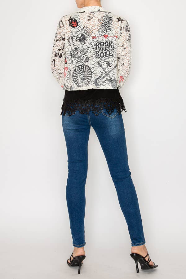 Style the Rock and Roll Cropped Sequin Jacket exclusively at Born To Glam