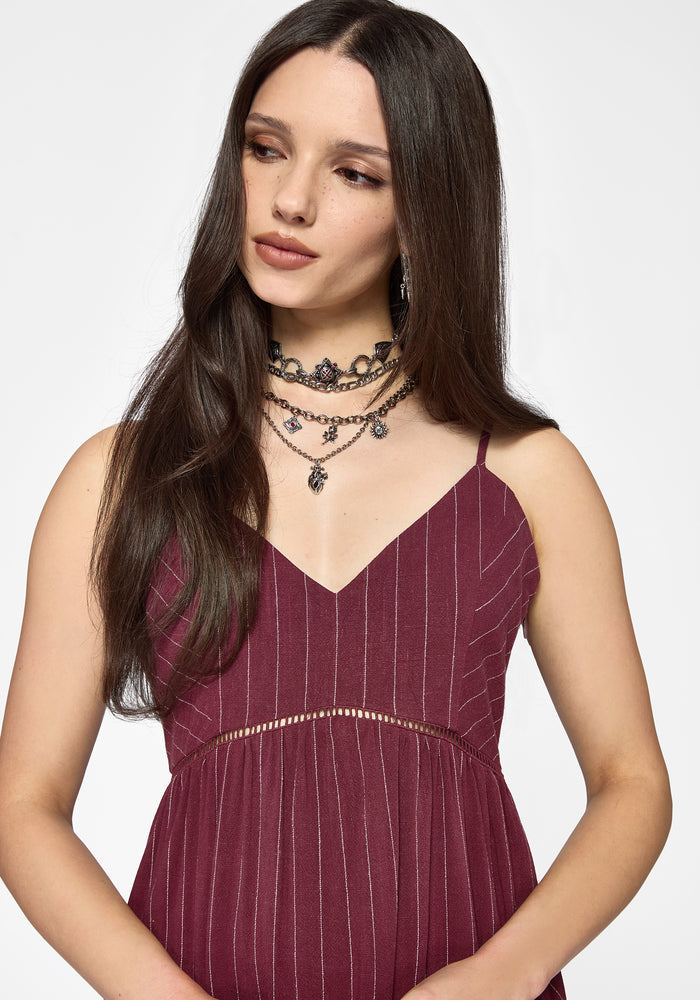 Rue Stripe Voile Cami Midaxi Dress