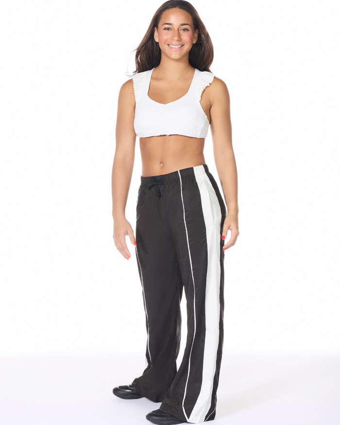 Ruffle Sports Bra in White