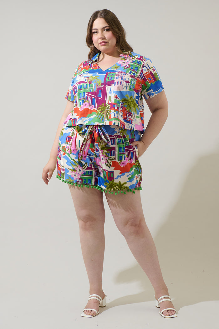 Rumi Town Zaferia Bermuda Shorts Curve