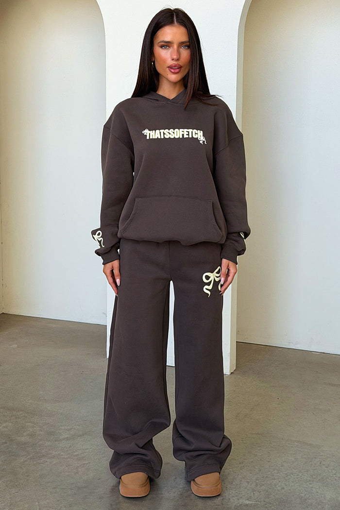 Sadie Bow Hoodie - Charcoal