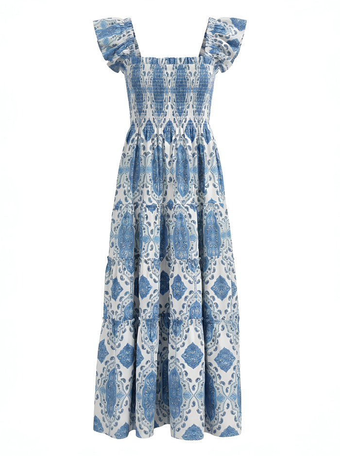 Sail to Sable x The Lucky Knot Park Smocked Maxi Dress