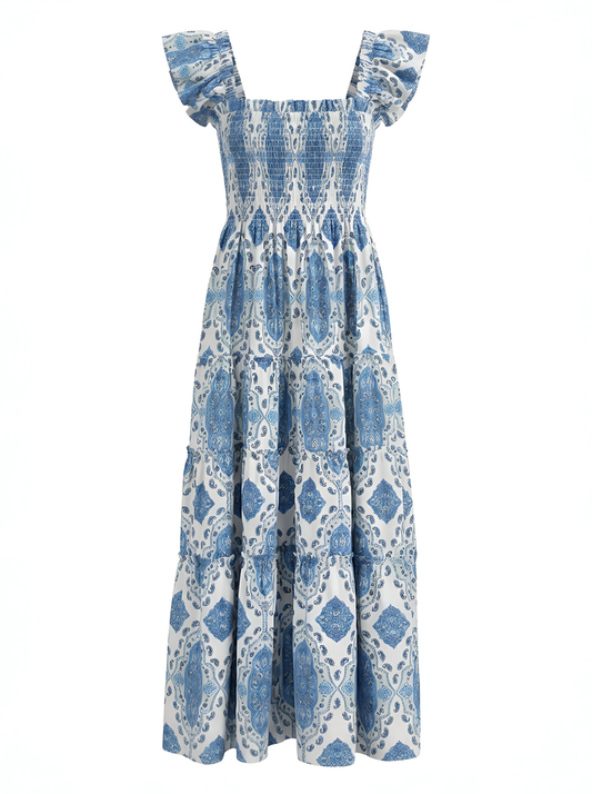 Sail to Sable x The Lucky Knot Park Smocked Maxi Dress