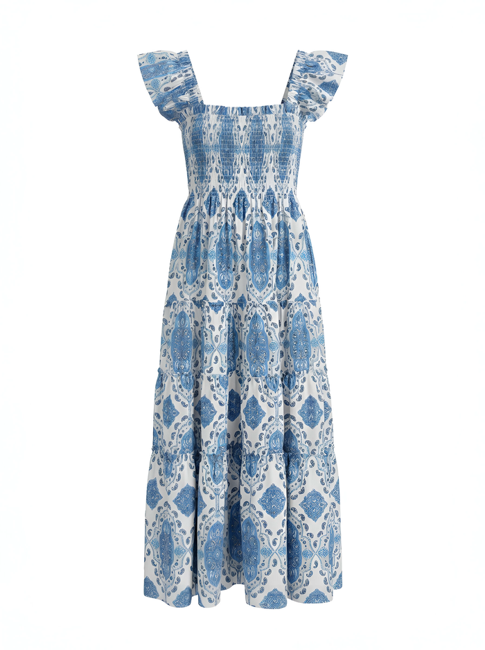 Sail to Sable x The Lucky Knot Park Smocked Maxi Dress