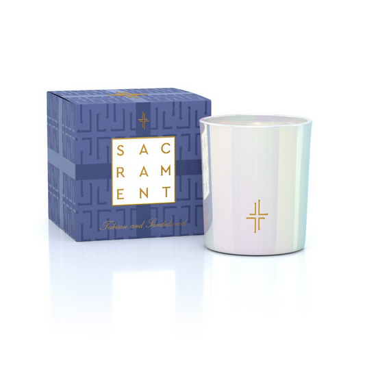 SAINT CANDLE SACRAMENT TUBEROSE AND SANDALWOOD