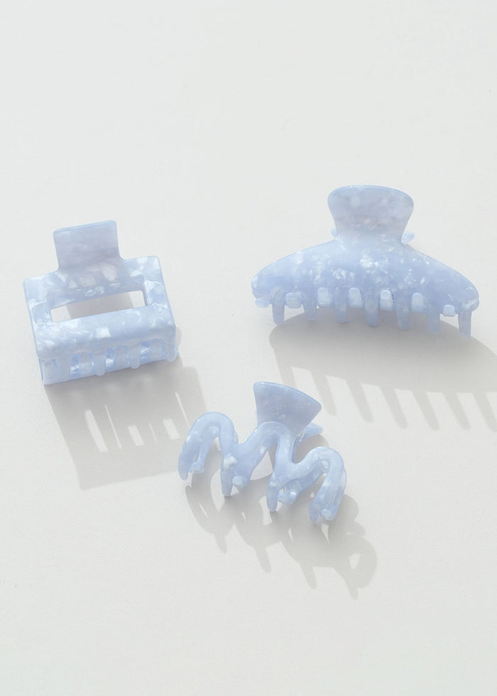 Saltwater Blue Claw Clips