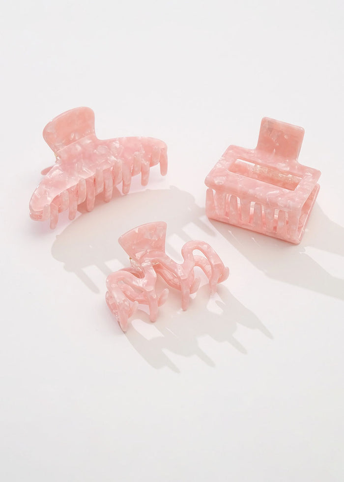 Saltwater Pink Claw Clips