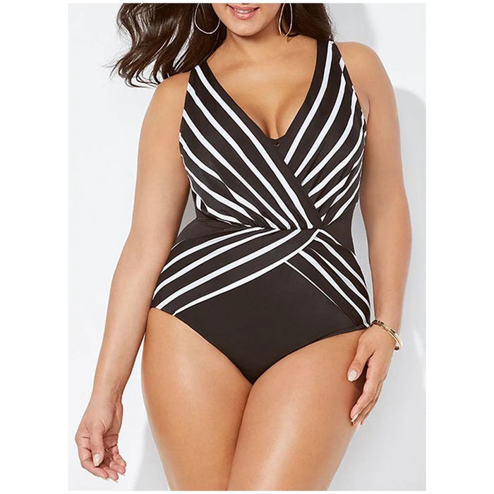 San Simeon Stripe Swimsuit - SexyModest Boutique
