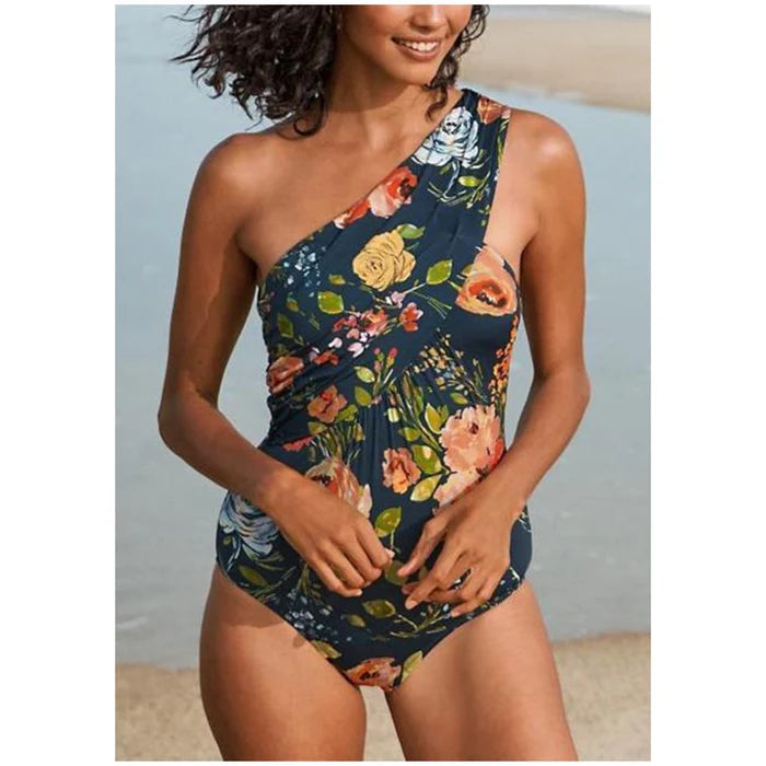 Seaside One Shoulder Swimsuit - SexyModest Boutique