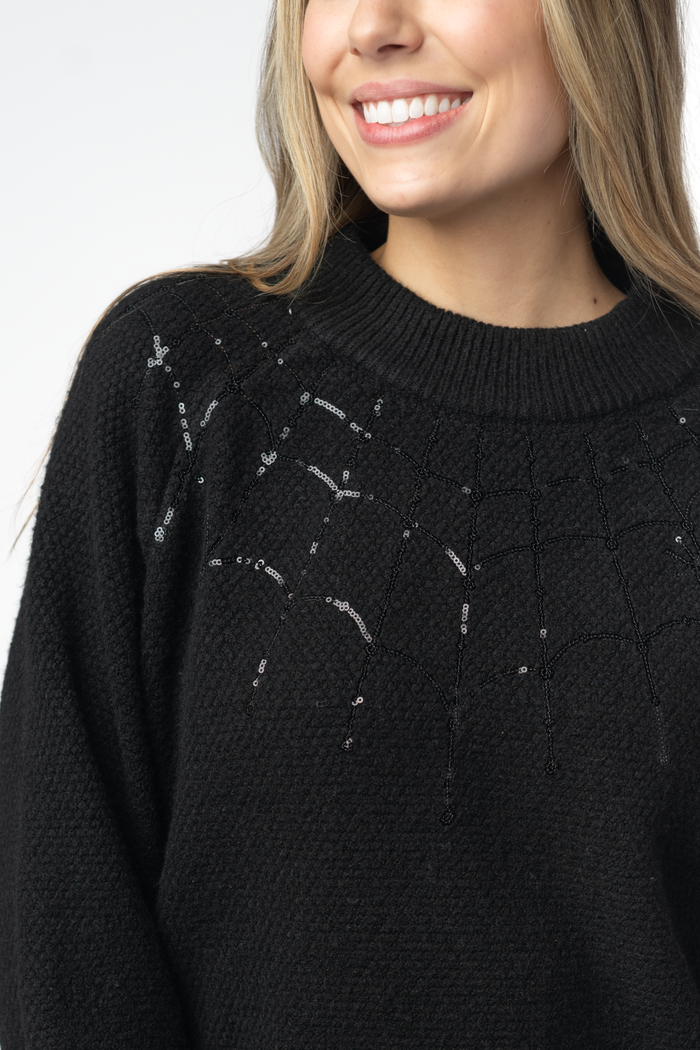 Sequin Webs Sweater by Michelle Mae