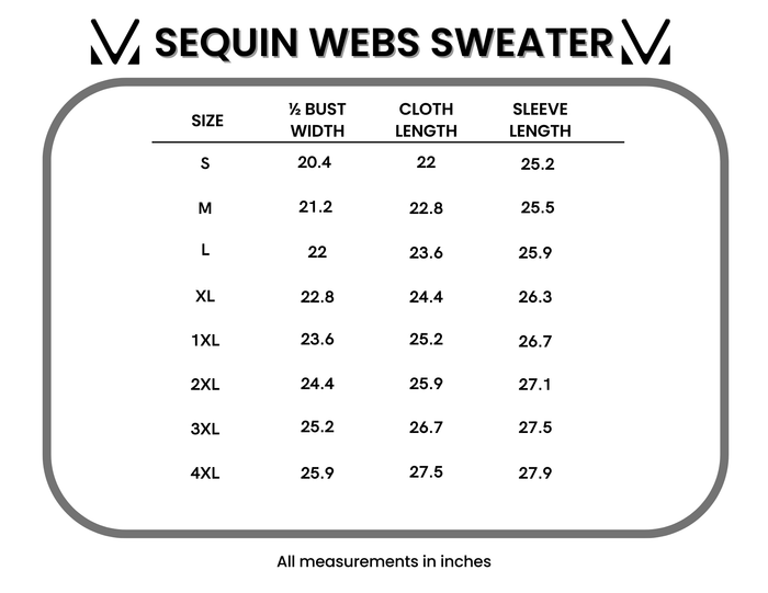 Sequin Webs Sweater by Michelle Mae