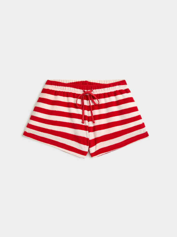 Cherry-Ivory Stripe