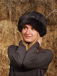 Womens Sheepskin and Possum Fur Hat