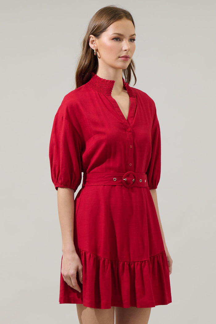 Sheila Button Up Mini Dress