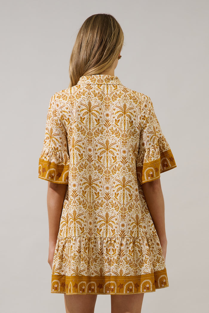 Shift Mini Dress Calina Tropical