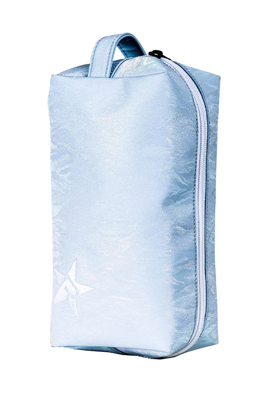 Shimmer in Cloud Rebel Makeup Bag with White Zipper