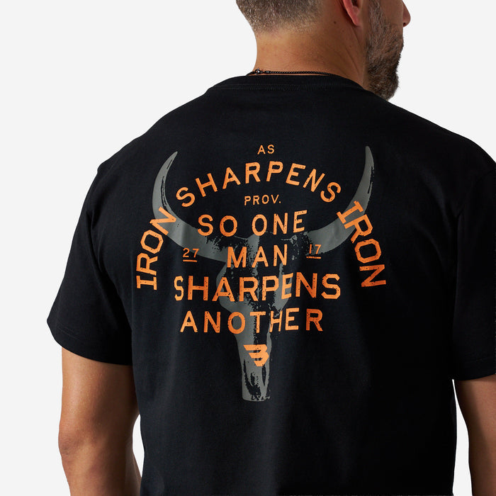 Short Sleeve Tee - Proverbs 27:17 - Black