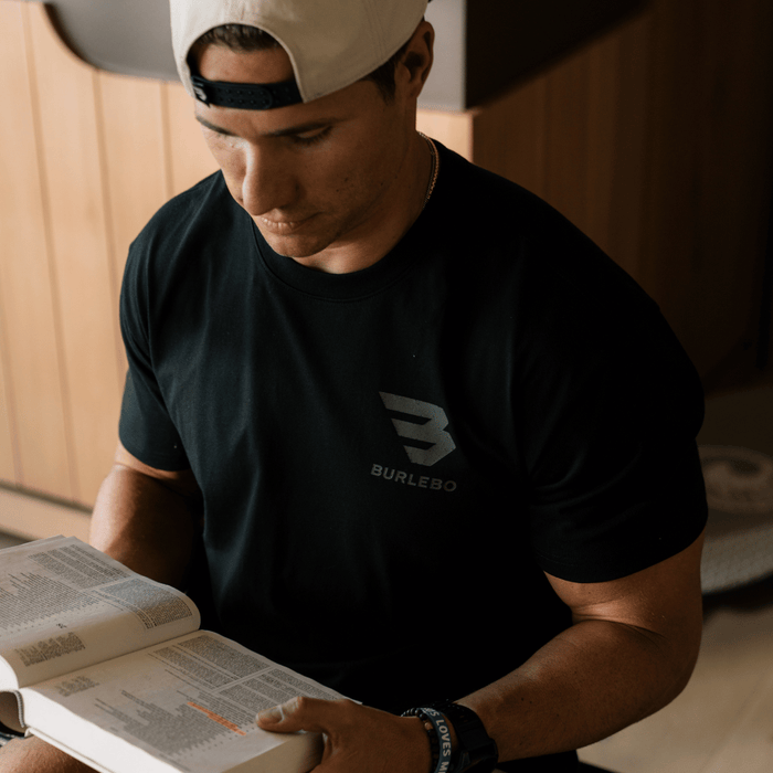 Short Sleeve Tee - Proverbs 27:17 - Black