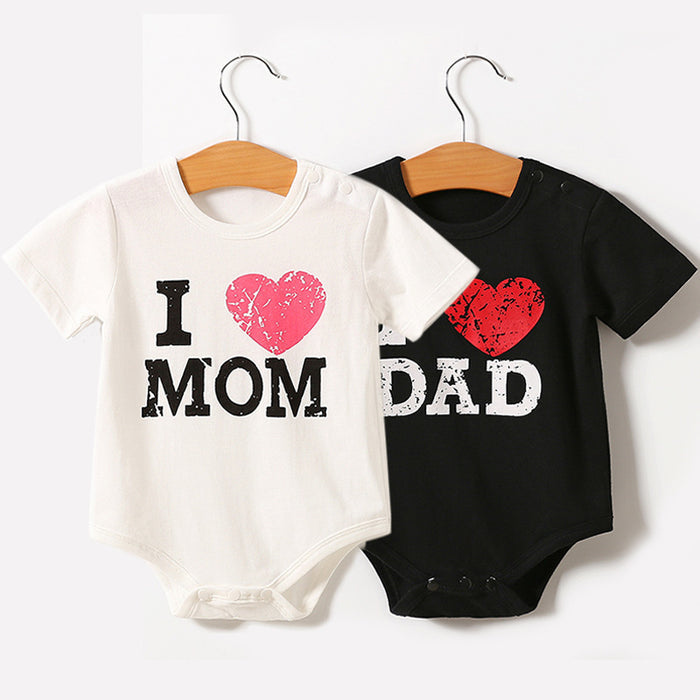 Short Sleeve Triangle Baby Romper – Unisex Cotton