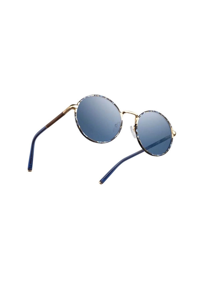 Shwood Hawthorne Blue Coral & Walnut Polarized Sunglasses