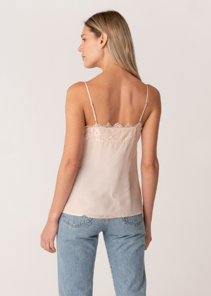 Silky Lace Trim Camisole