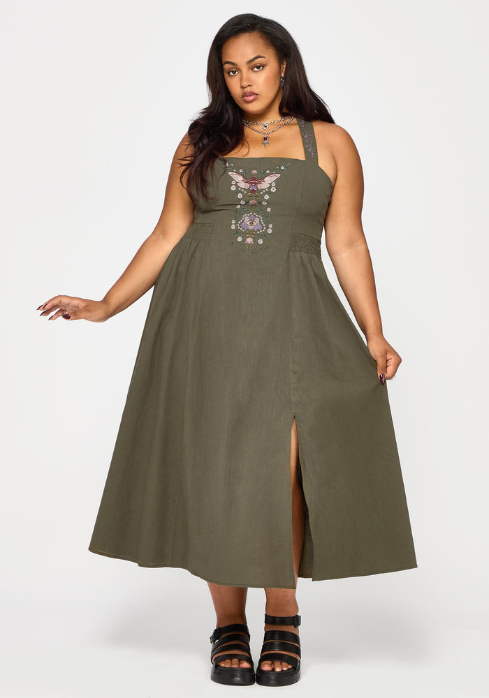 Siora Folklore Embroidered Midi Dress
