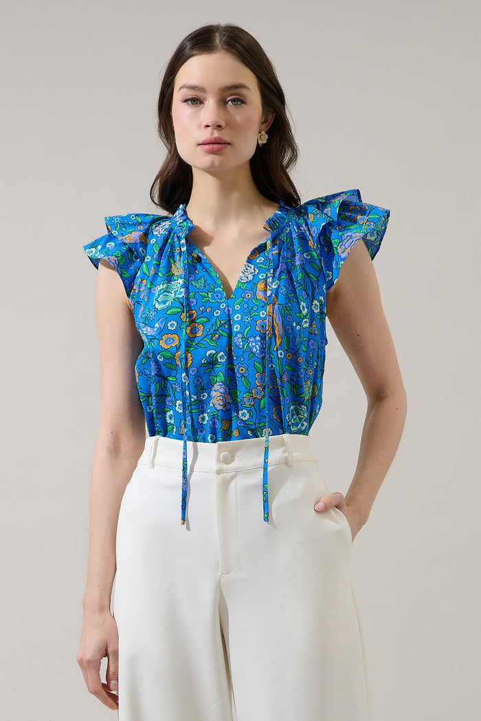 Siya Ruffle Top Heidy Floral