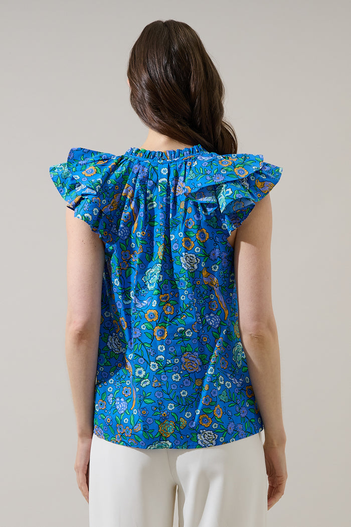 Siya Ruffle Top Heidy Floral