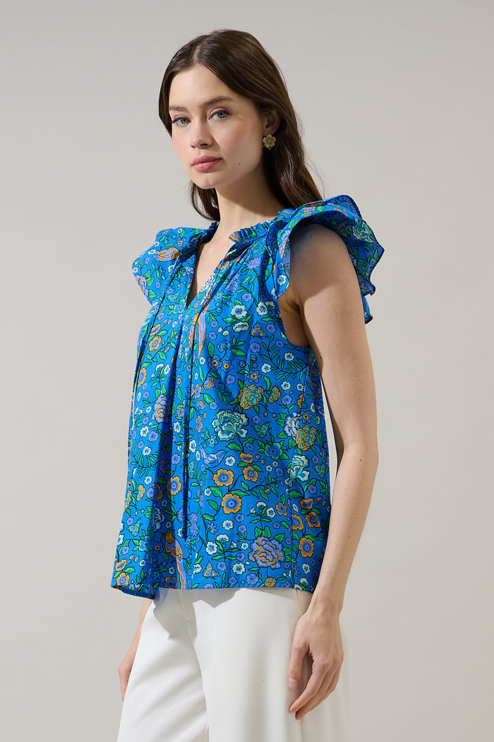 Siya Ruffle Top Heidy Floral