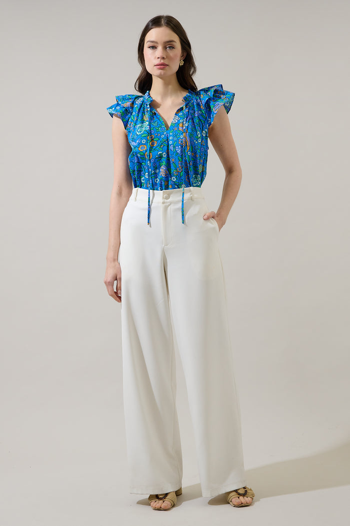 Siya Ruffle Top Heidy Floral
