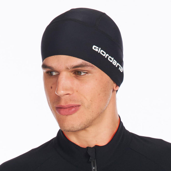 SKULL CAP BLACK by Giordana Cycling, BLACK, Made in Italy