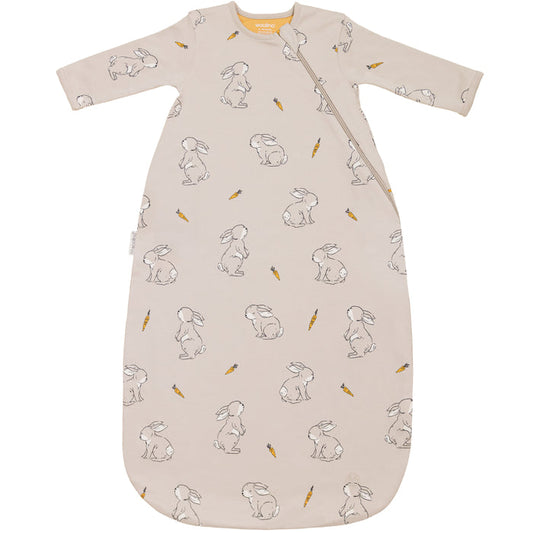 Slumber Sack, Baby Sleep Bag with Sleeves, Merino Wool & Organic Cotton, Bunny