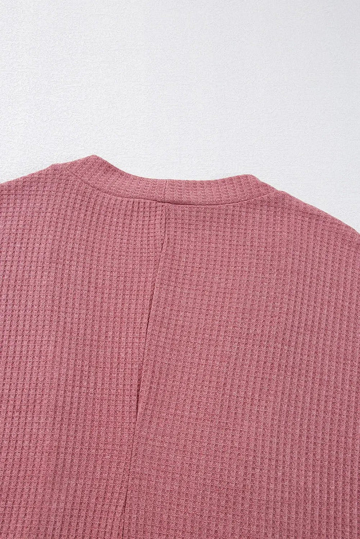 Shop Solid Colour Waffle Knit Cardigan with Pocket at eAura
