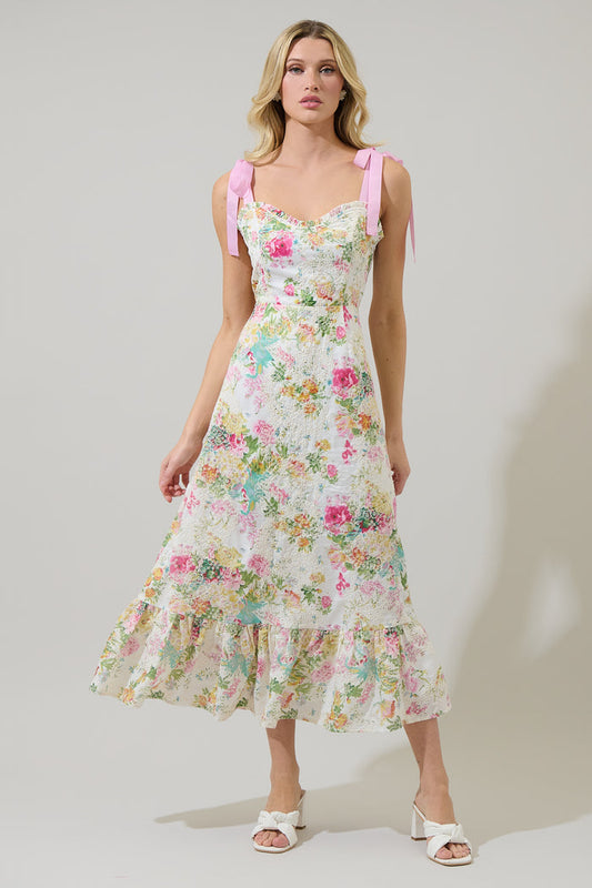 Sommerset Floral Villa Eyelet Midi Dress