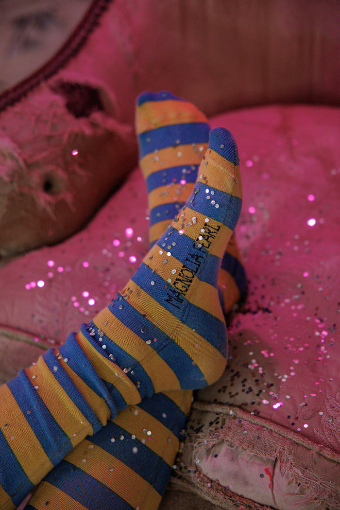 Stripe OTK Socks