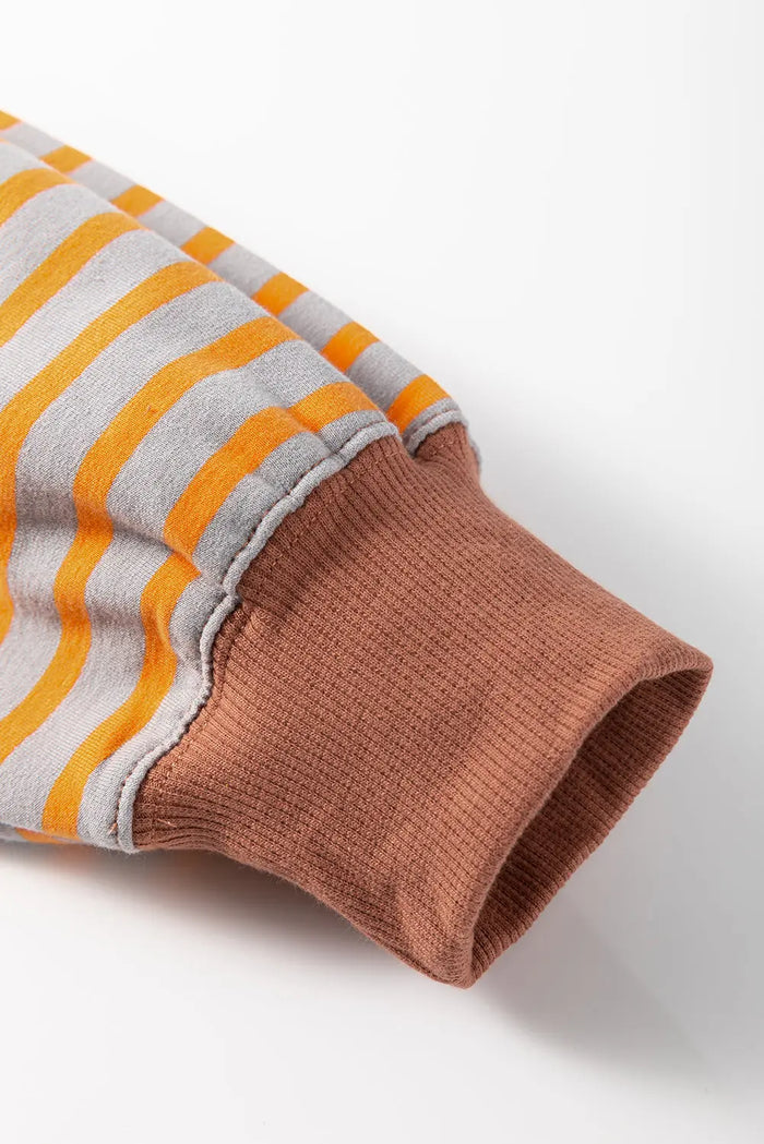 Shop Striped Colourblock Drop Shoulder Oversize Sweatshirt at eAura