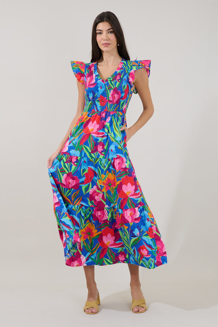 Sunfire Tiered Midi Dress Naima Floral