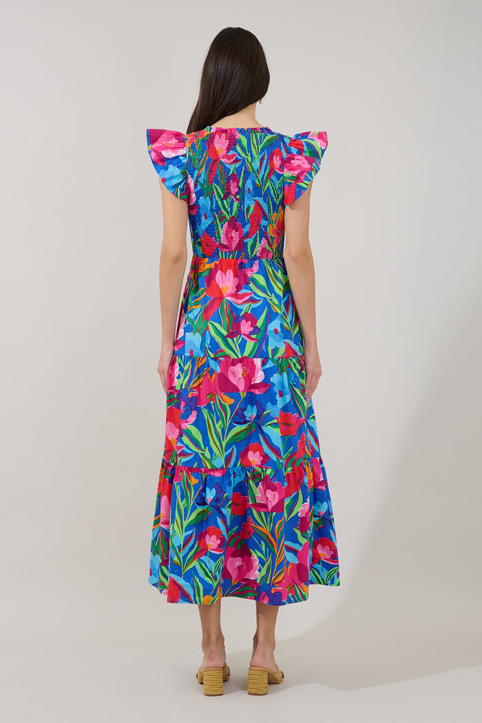 Sunfire Tiered Midi Dress Naima Floral