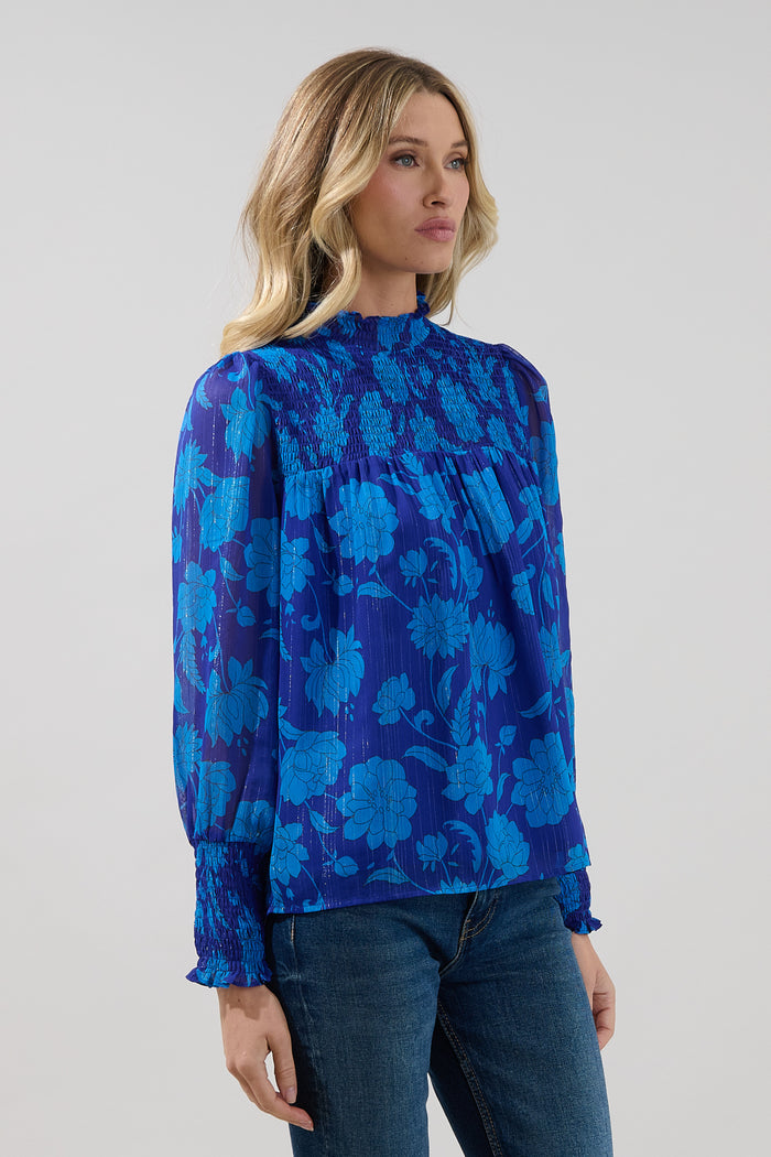Sunnie Long Balloon Sleeve Top Midnight