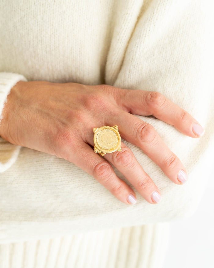 Susan Shaw Gold Coin Ring