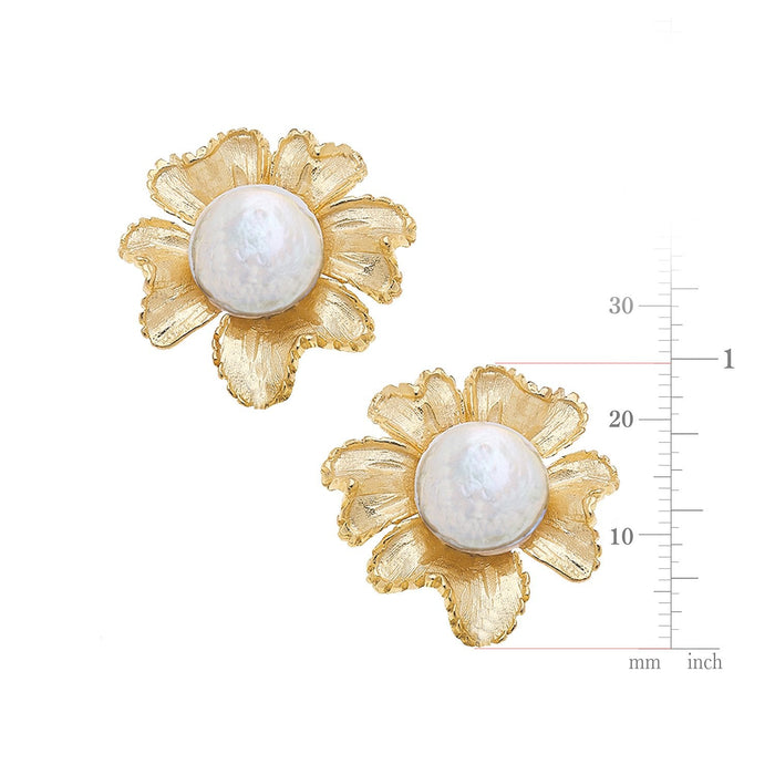 Susan Shaw Marigold Pearl Studs