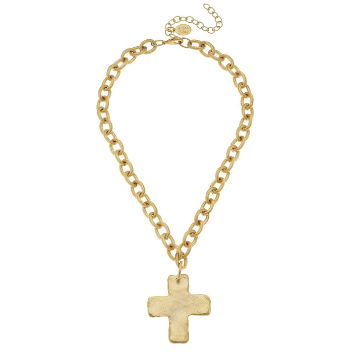 Susan Shaw Solid Cross Chain Necklace