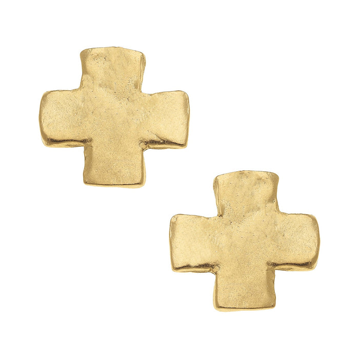Susan Shaw Square Cross Studs