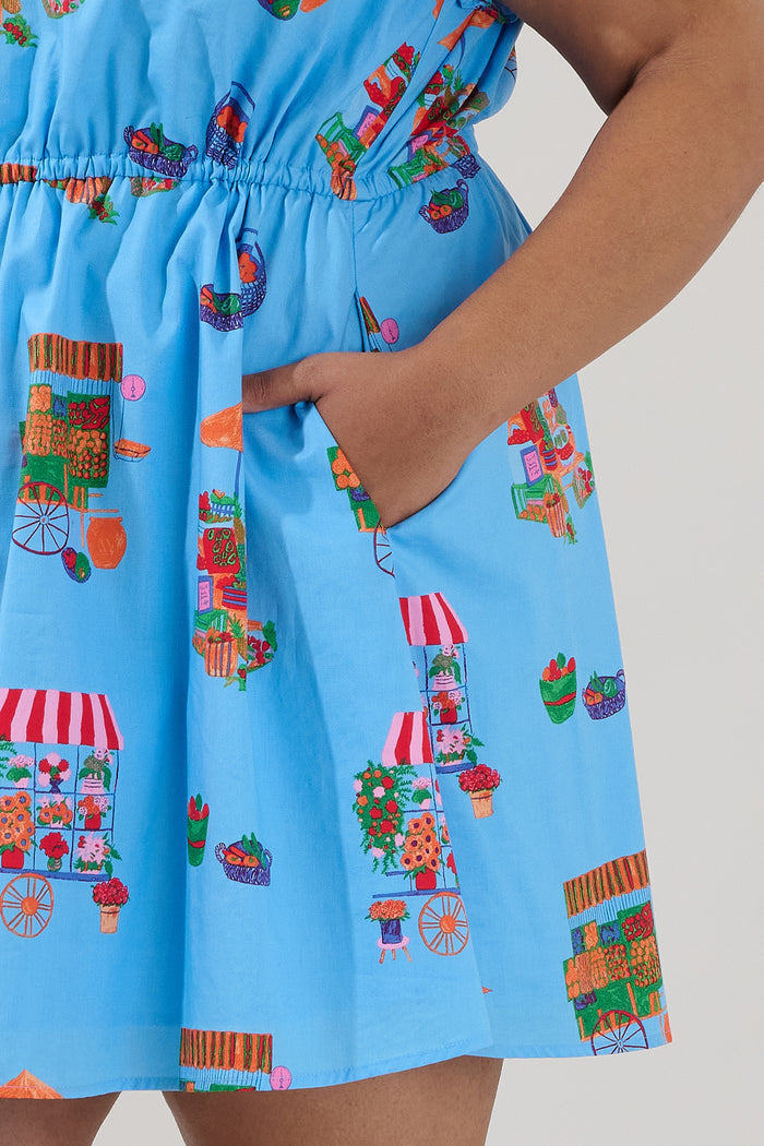 Sutton Drawstring Mini Dress Flower Mart Curve